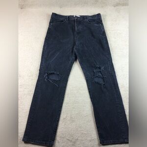 We the Free black jeans Womens size 31 straight fit distressed